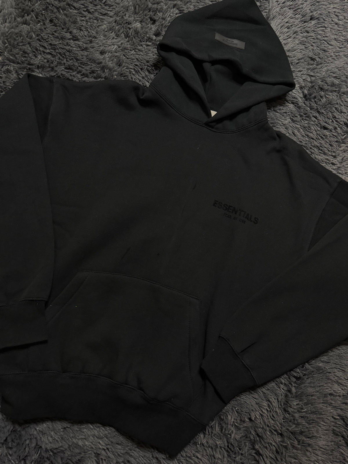 Fear of god Essentials Hoddie Black Oatmeal