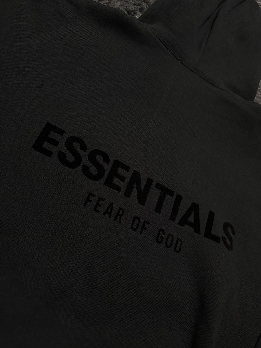 Fear of god Essentials Hoddie Black Oatmeal