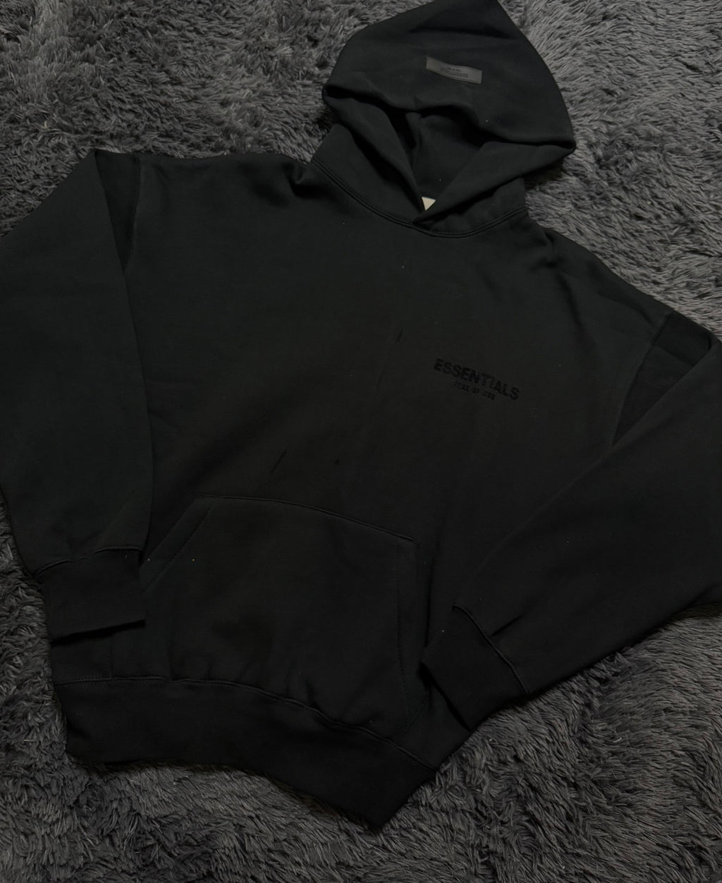 Fear of god Essentials Hoddie Black Oatmeal