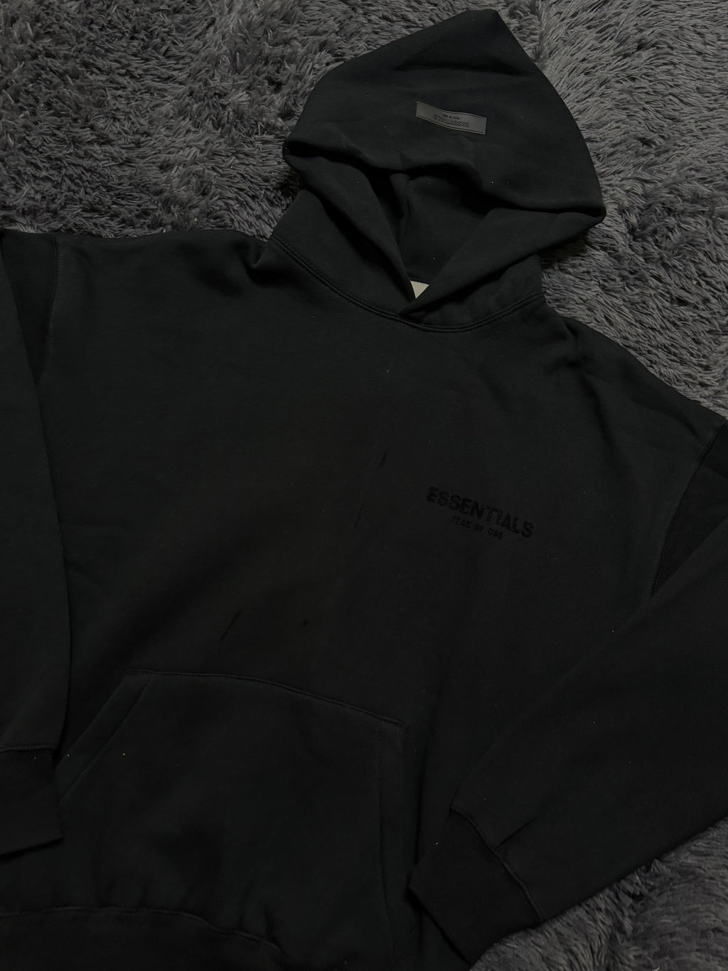 Fear of god Essentials Hoddie Black Oatmeal