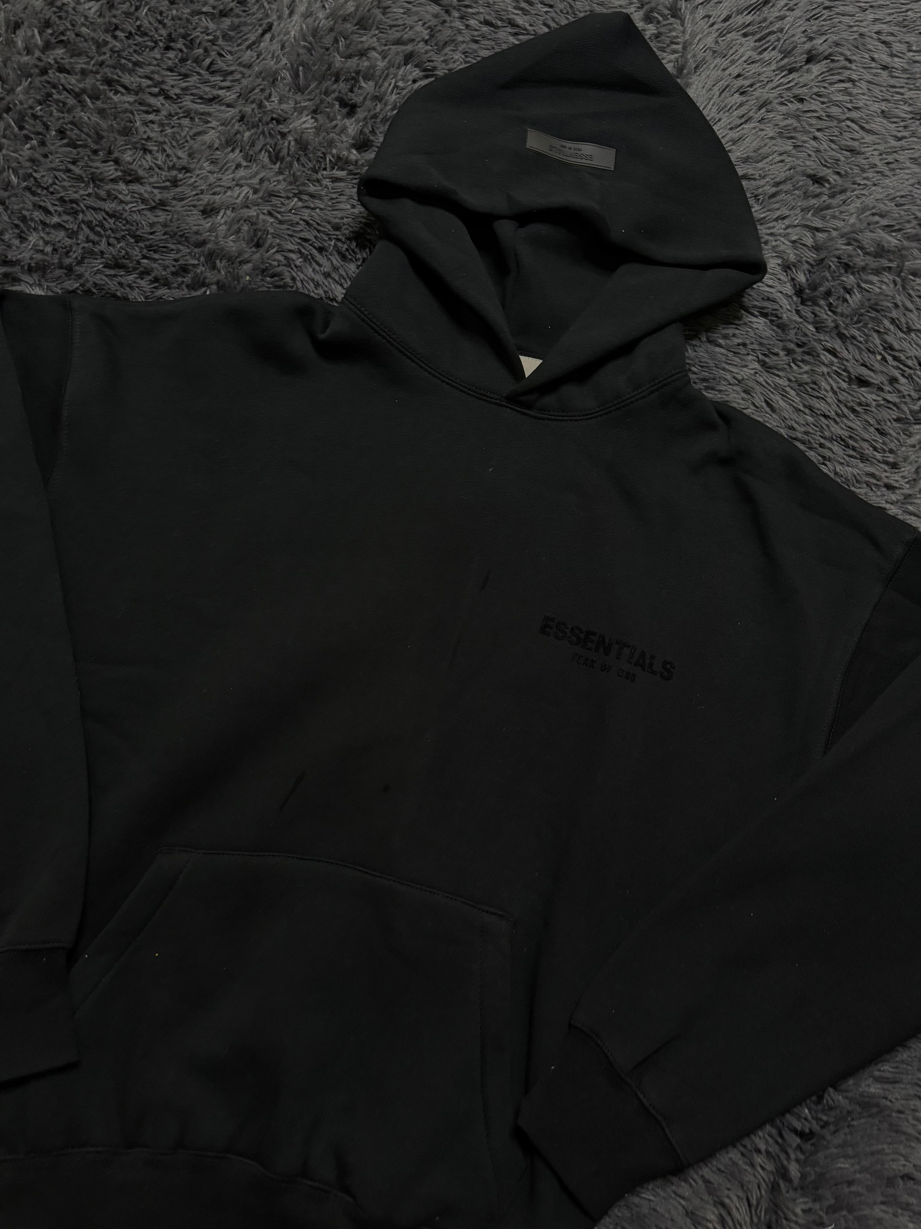 Fear of god Essentials Hoddie Black Oatmeal