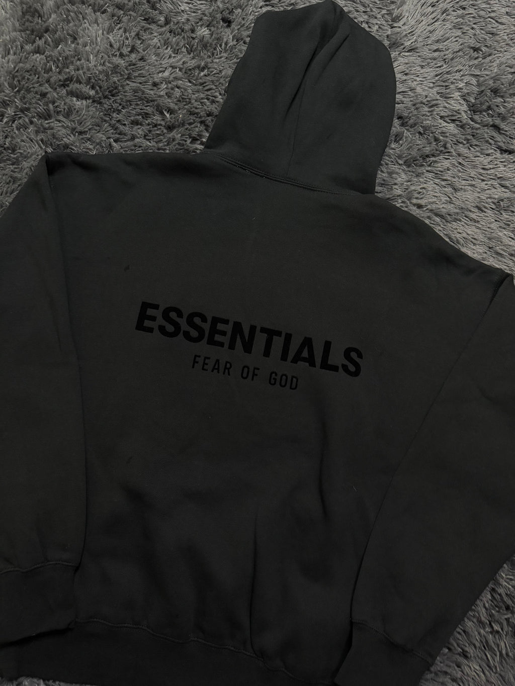 Fear of god Essentials Hoddie Black Oatmeal